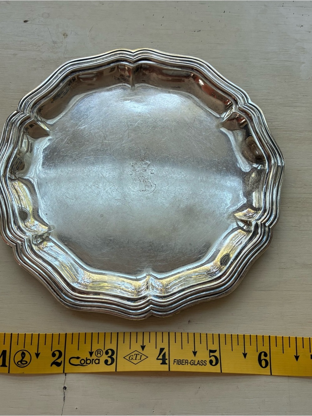 Lot of 2 German sterling silver presentation plates